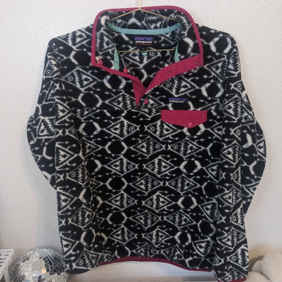 Patagonia Synchilla Snap-T fleece pullover ikat fish patterned medium - Picture 8 of 8